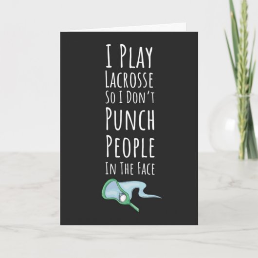 Funny Lacrosse Themed Cards Coach Lax Stick Sports Kaart (Voorkant)