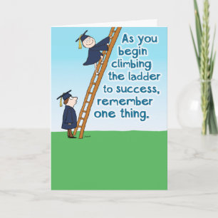 Funny Ladder of Success Afstuderen Card Kaart