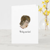 Funny Lady die een nap neemt Kaart (Gele Bloem)