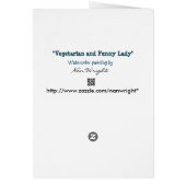 Funny Lady Food Chain and Vegetarian Card (Achterkant)