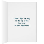 Funny Lady Food Chain and Vegetarian Card (Binnen (Rechts))