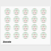 Funny Lady Ugly-kerstzangers Ronde Sticker (Vel)