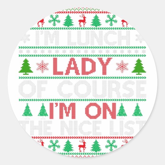 Funny Lady Ugly-kerstzangers Ronde Sticker (Voorkant)