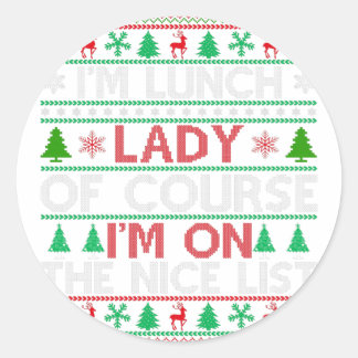 Funny Lady Ugly-kerstzangers Ronde Sticker
