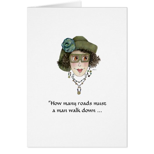 Funny Lady Vragen verloren Man Kaart (Voorkant)