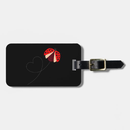 Funny Ladybug Bagagelabel (Voorkant horizontaal)