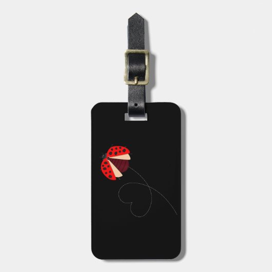 Funny Ladybug Bagagelabel (Voorkant verticaal)