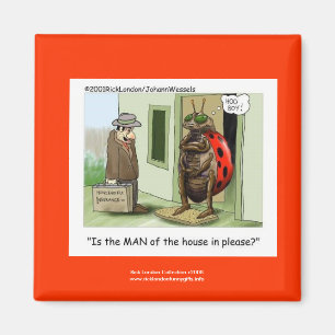 Funny Ladybug-Cartoon op Quality Novelty Magnet