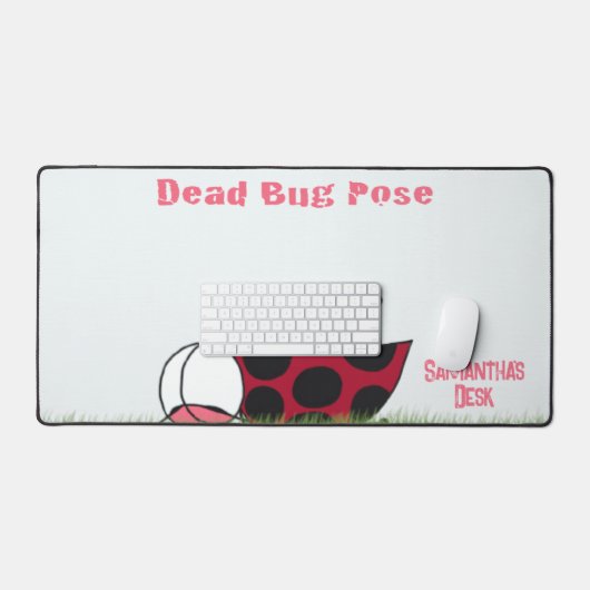 Funny Ladybug Dead Bug Yoga Pose Bureaumat (Keyboard & Muis)