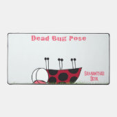 Funny Ladybug Dead Bug Yoga Pose Bureaumat (Voorkant)