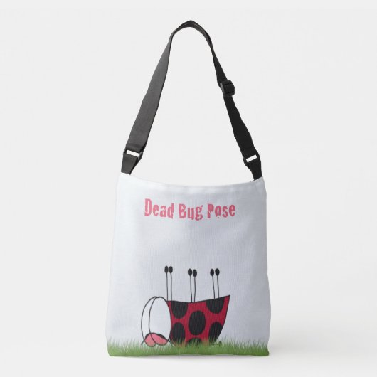 Funny Ladybug Dead Bug Yoga Pose Crossbody Tas (Voorkant)