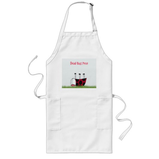 Funny Ladybug Dead Bug Yoga Pose Lang Schort (Voorkant)