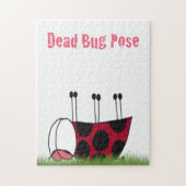 Funny Ladybug Dead Bug Yoga Pose Legpuzzel (Verticaal)