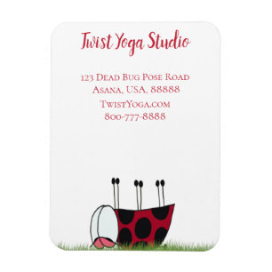 Funny Ladybug Dead Bug Yoga Pose Magneet