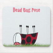Funny Ladybug Dead Bug Yoga Pose Muismat (Voorkant)