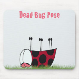 Funny Ladybug Dead Bug Yoga Pose Muismat