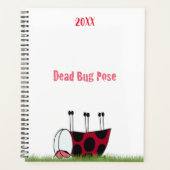 Funny Ladybug Dead Bug Yoga Pose Planner (Voorkant)