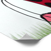 Funny Ladybug Dead Bug Yoga Pose Poster (Hoek)