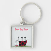 Funny Ladybug Dead Bug Yoga Pose Sleutelhanger (Voorkant)