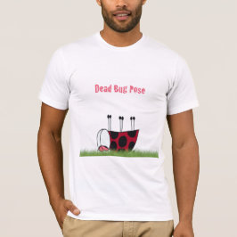 Funny Ladybug Dead Bug Yoga Pose T-shirt