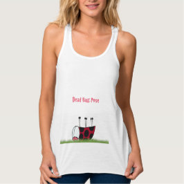 Funny Ladybug Dead Bug Yoga Pose Tanktop