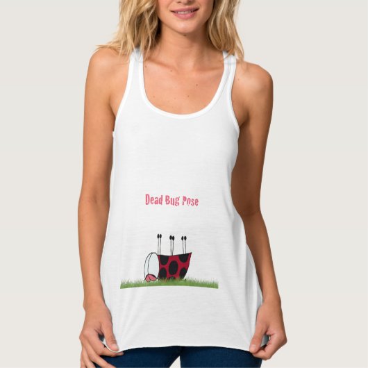 Funny Ladybug Dead Bug Yoga Pose Tanktop (Voorkant)