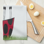 Funny Ladybug Dead Bug Yoga Pose Theedoek (Quarter Fold)