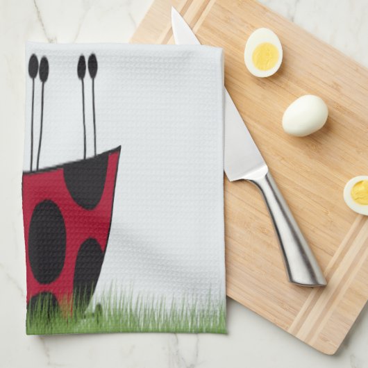 Funny Ladybug Dead Bug Yoga Pose Theedoek (Quarter Fold)