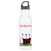Funny Ladybug Dead Bug Yoga Pose Waterfles (Voorkant)