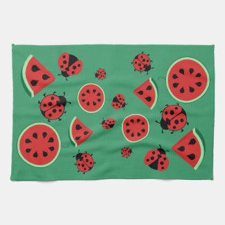 Funny Ladybug en Watermelon Theedoek