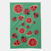 Funny Ladybug en Watermelon Theedoek (Verticaal)