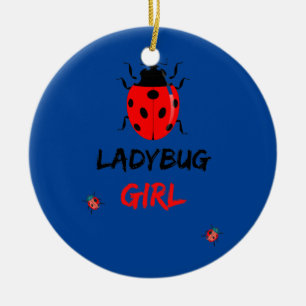 Funny Ladybugs girl Insects Bugs Keramisch Ornament