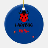 Funny Ladybugs girl Insects Bugs Keramisch Ornament (Achterkant)