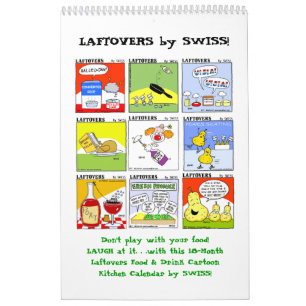 Funny Laftovers Food Cartoons 18 maanden Kalender