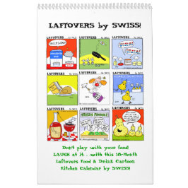 Funny Laftovers Food Cartoons 18 maanden Kalender