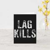 Funny Lag Kills Video Game PC Hardcore Gamer Gift Kaart (Gele Bloem)