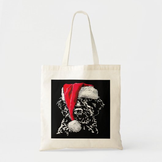 Funny Lagotto Romagnolo Santa Kersthond Mam gi Tote Bag (Voorkant)