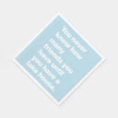 Funny Lake House Friends Quote Light Blue Party Servet (Hoek)