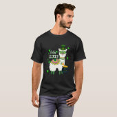 Funny Lama St Patrick's Day Feelin' Lucky Mannen W T-shirt (Voorkant volledig)