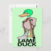 Funny Lame Duck T-shirts Gifts Briefkaart (Voorkant / Achterkant)