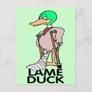 Funny Lame Duck T-shirts Gifts Briefkaart