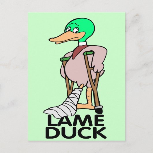 Funny Lame Duck T-shirts Gifts Briefkaart (Voorkant)