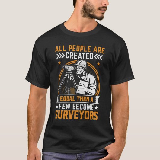 Funny Land Surveyor T-Shirt (Voorkant)