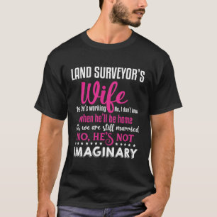 Funny Land Surveyor Wife Husband Couple Weddenscha T-shirt