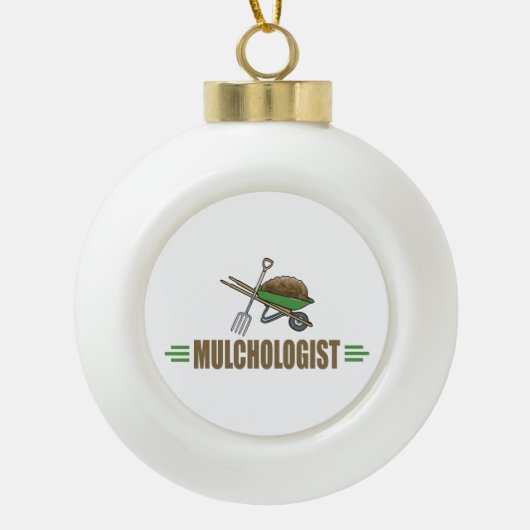 Funny Landscaper Keramische Bal Ornament (Voorkant)