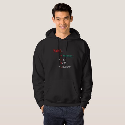 Funny Laptop Quote Programmer & Developer Cool it Hoodie (Voorkant volledig)