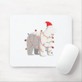 Funny Lar Bear Christmas Graphics Animal Lights Lo Muismat (Met muis)