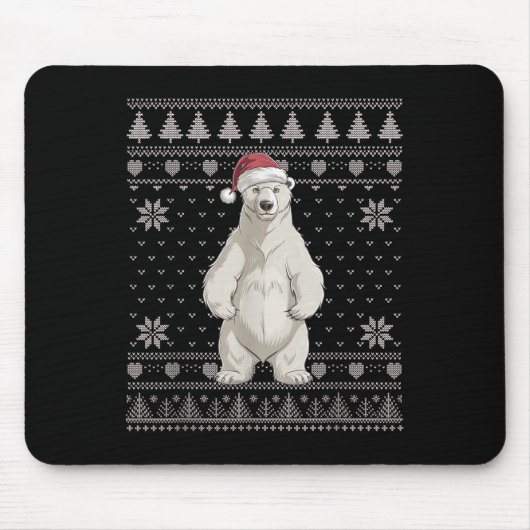 Funny Lar Beer Ugly Christmas Sweater Santa Xmas P Muismat (Voorkant)