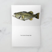 Funny Largemouth Bass Gevist Pun Christmas Custom Feestdagen Kaart (Binnen)