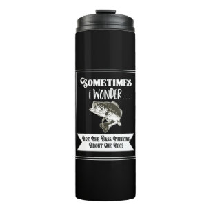 Funny Largemouth Bass Vist Citaat Mannen Thermosbeker